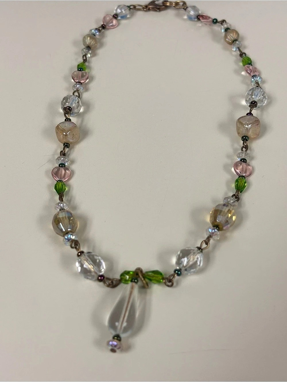 Multicolor Beaded Pendant Necklace